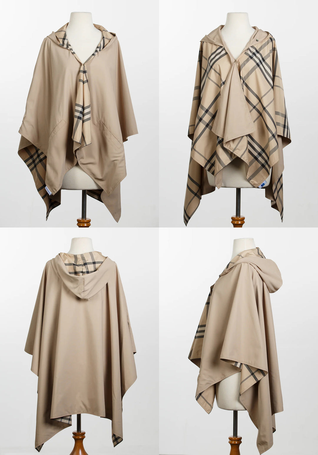 Camel & Plaid RAINRAP | Women's Rain Wrap Jacket - fashionable and practical rain gear by RAINRAPS