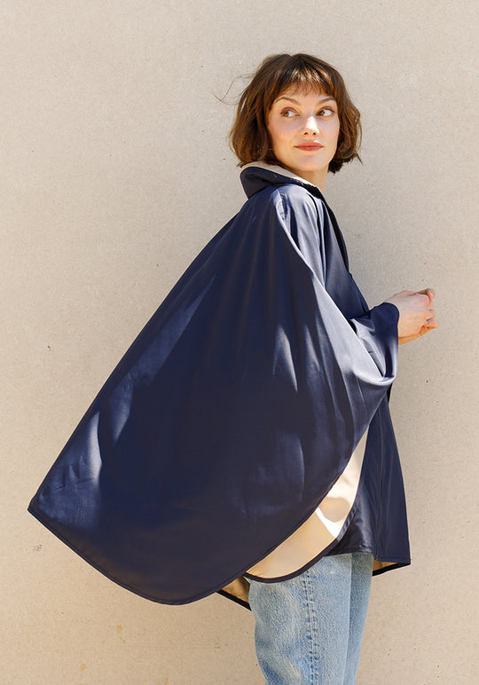 Navy & Camel SPORTYRAP | Woman's Rain Jacket (Pre-Order Shipping July 27)
