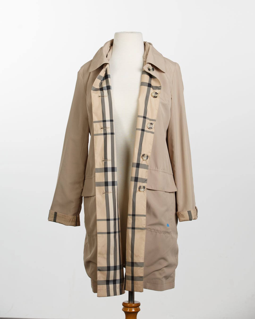 Camel & Plaid RAINTRENCH (with detachable hood) | Rain Trench Coat - fashionable and practical rain gear by RAINRAPS