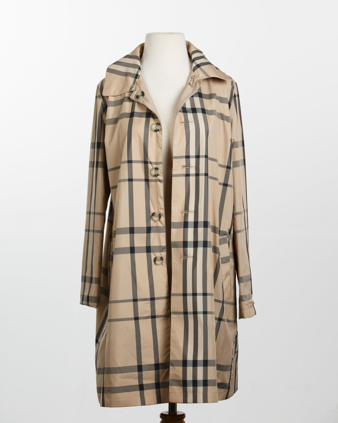 Camel & Plaid RAINTRENCH (with detachable hood) | Rain Trench Coat - fashionable and practical rain gear by RAINRAPS