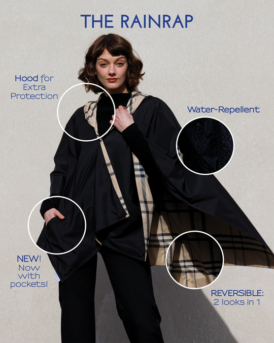 Jester Red & Plaid RAINRAP | Women's  Rain Wrap Jacket - fashionable and practical rain gear by RAINRAPS