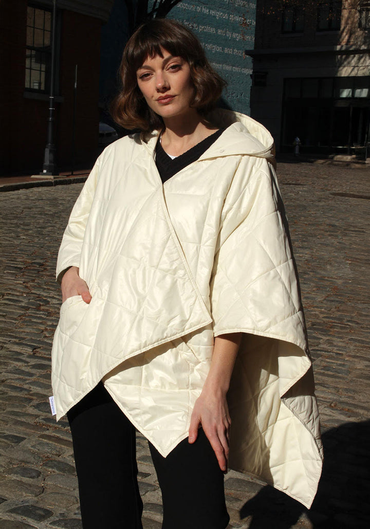 Ivory PUFFERRAP | Women's Rain Puffer Jacket - fashionable and practical rain gear by RAINRAPS