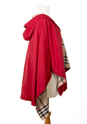 Hooded Jester Red & Plaid RAINRAP - fashionable and practical rain gear by RAINRAPS