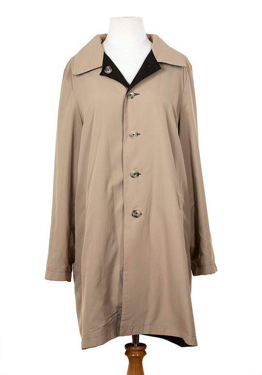 Black & Camel RAINTRENCH (with detachable hood) - fashionable and practical rain gear by RAINRAPS